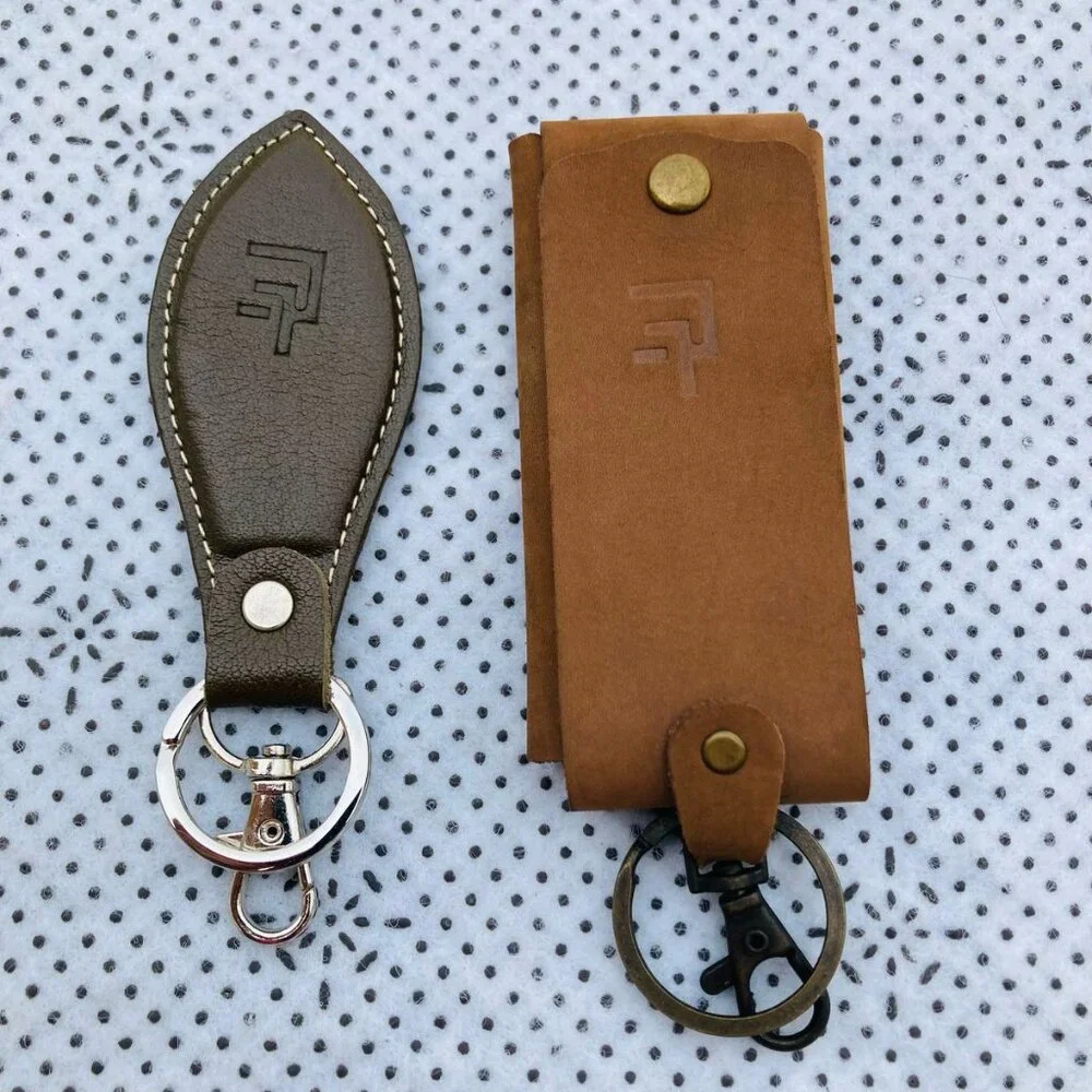 2 Leather Handmade Keys Holder Key Chain Genuine Leather Keychain New